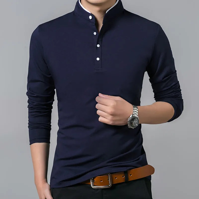 Men's Business Casual Long Sleeve T-shirt