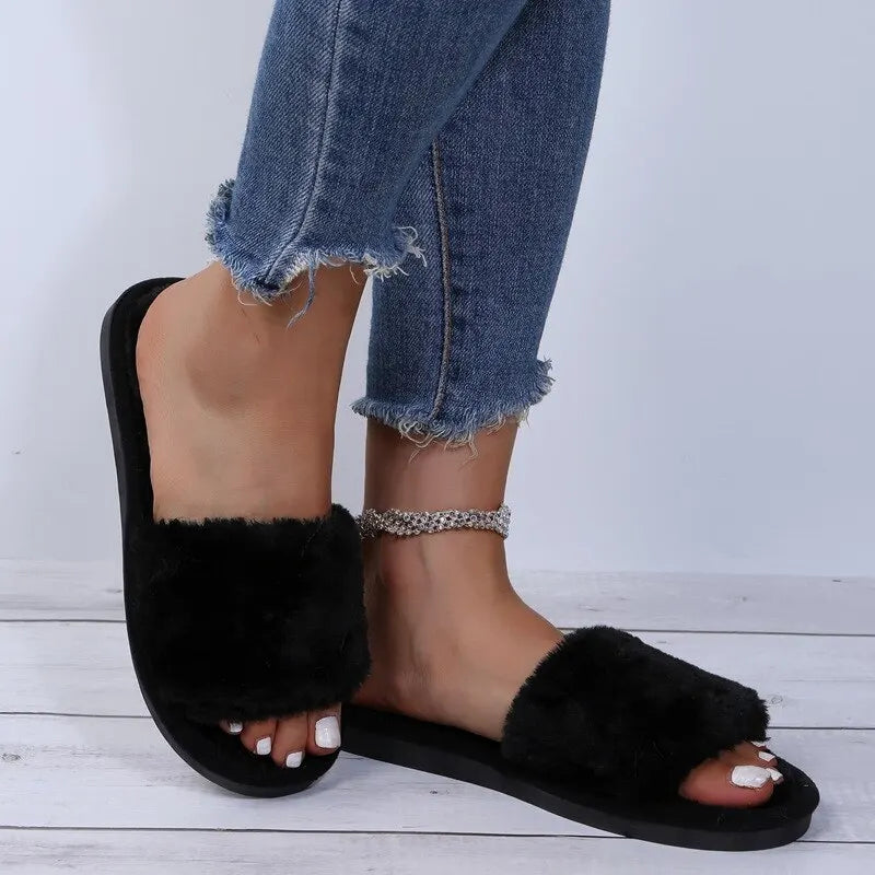 Furry Casual Indoor Slippers