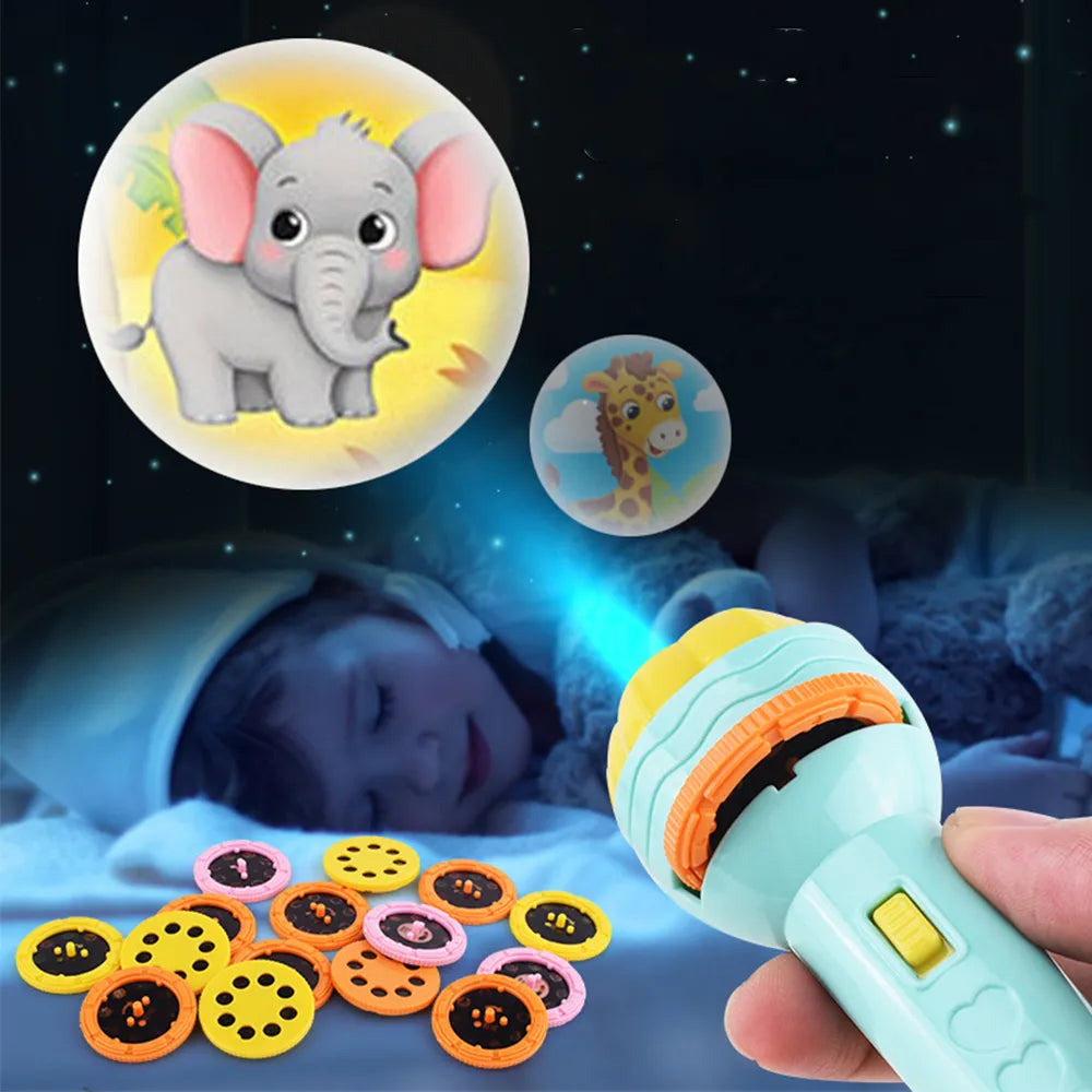 Flashlight Projector Torch Lamp Toy Cute Cartoon Creativity Toy Torch Lamp Flashlight Projector Toy  Baby Sleeping Story Book